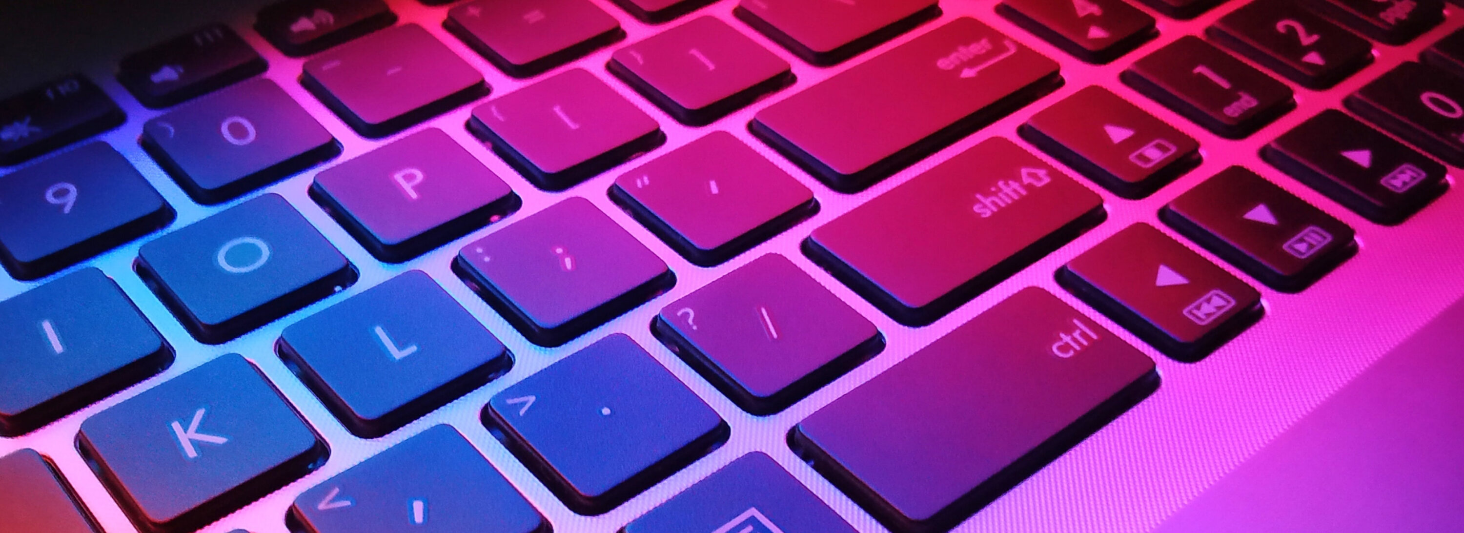 Stylized photo of a computer keyboard.